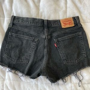 Levi’s Black Denim Cutoff Shorts